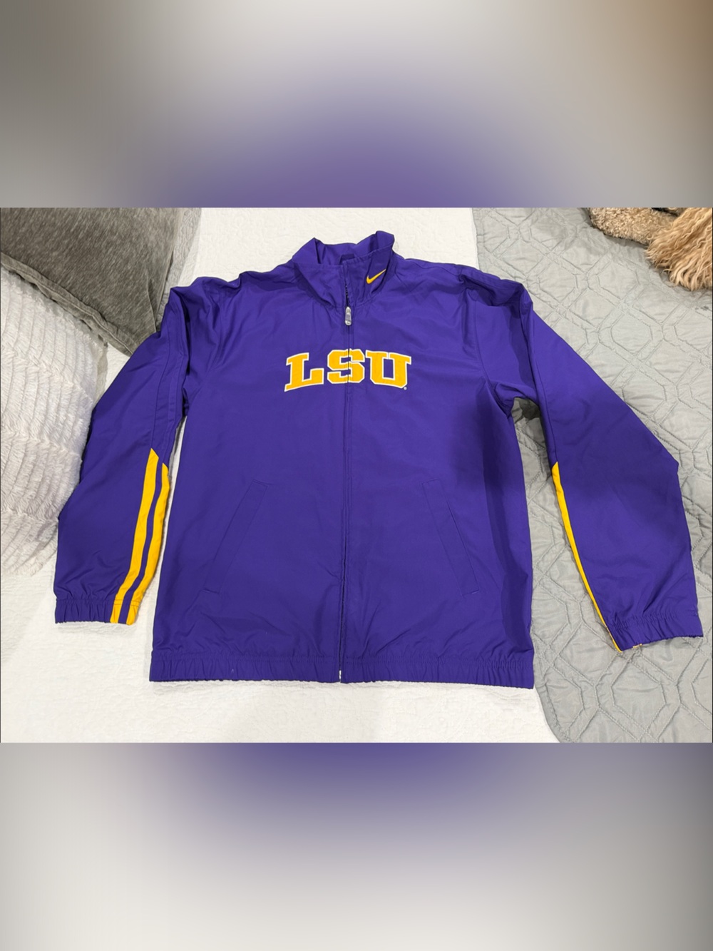 Nike Purple & Yellow LSU Zip-Up Jacket
